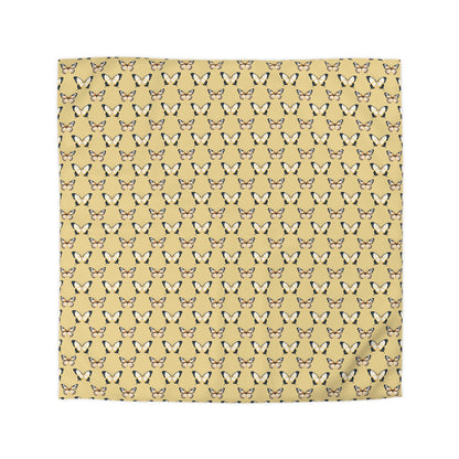 Golden Flutter Microfiber Duvet Cover