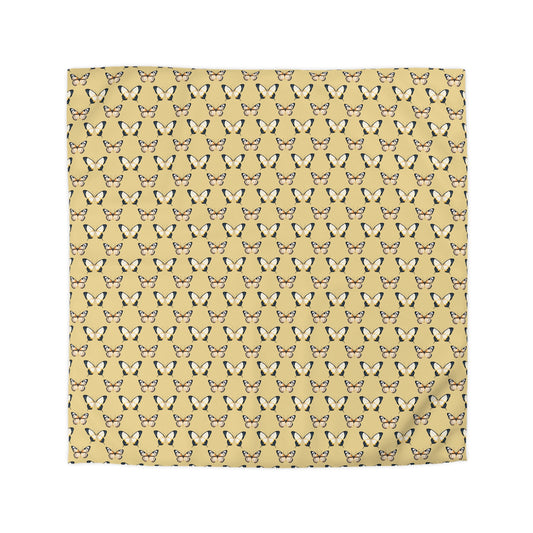 Golden Flutter Microfiber Duvet Cover