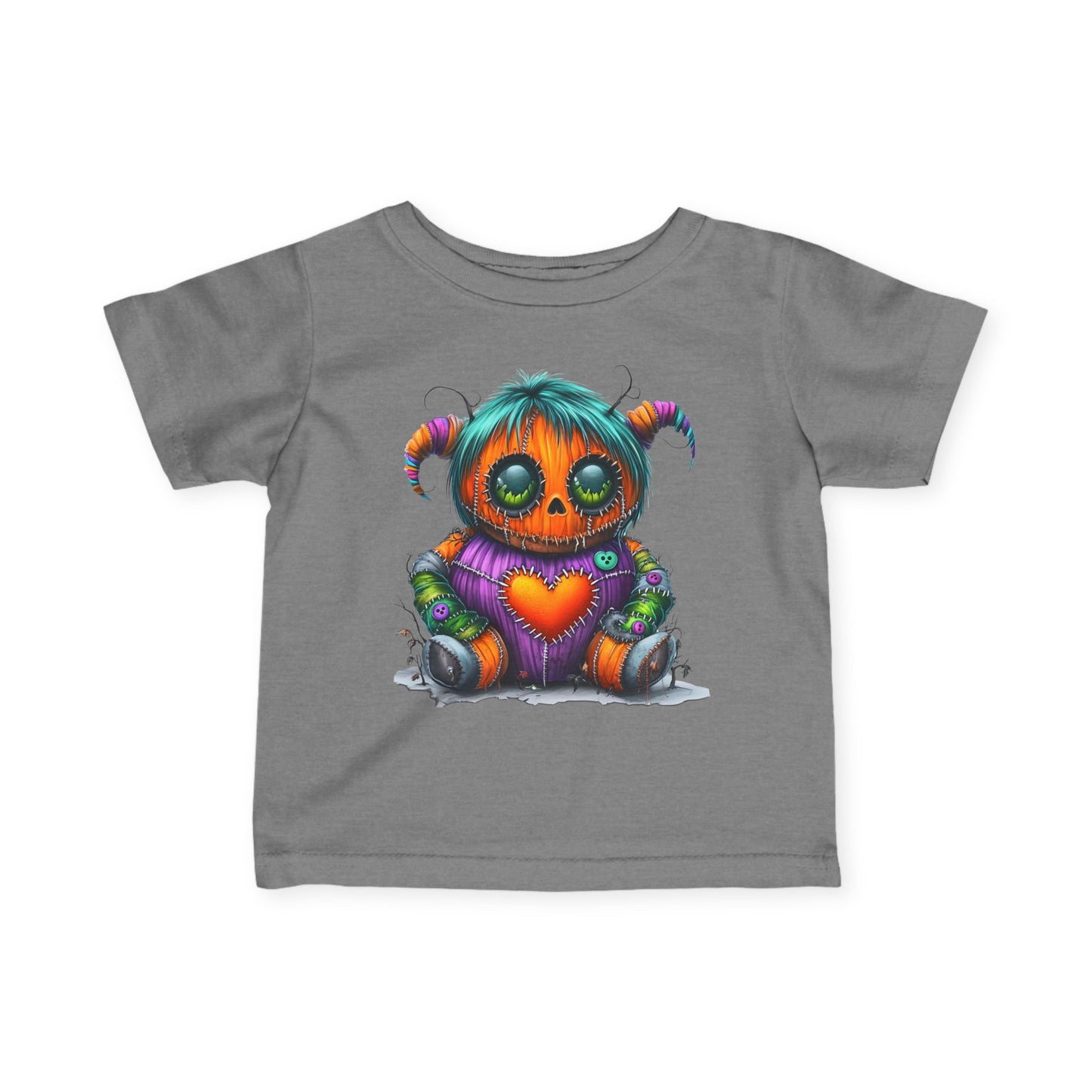 Patchwork Pumpkin Heart Infant T-Shirt
