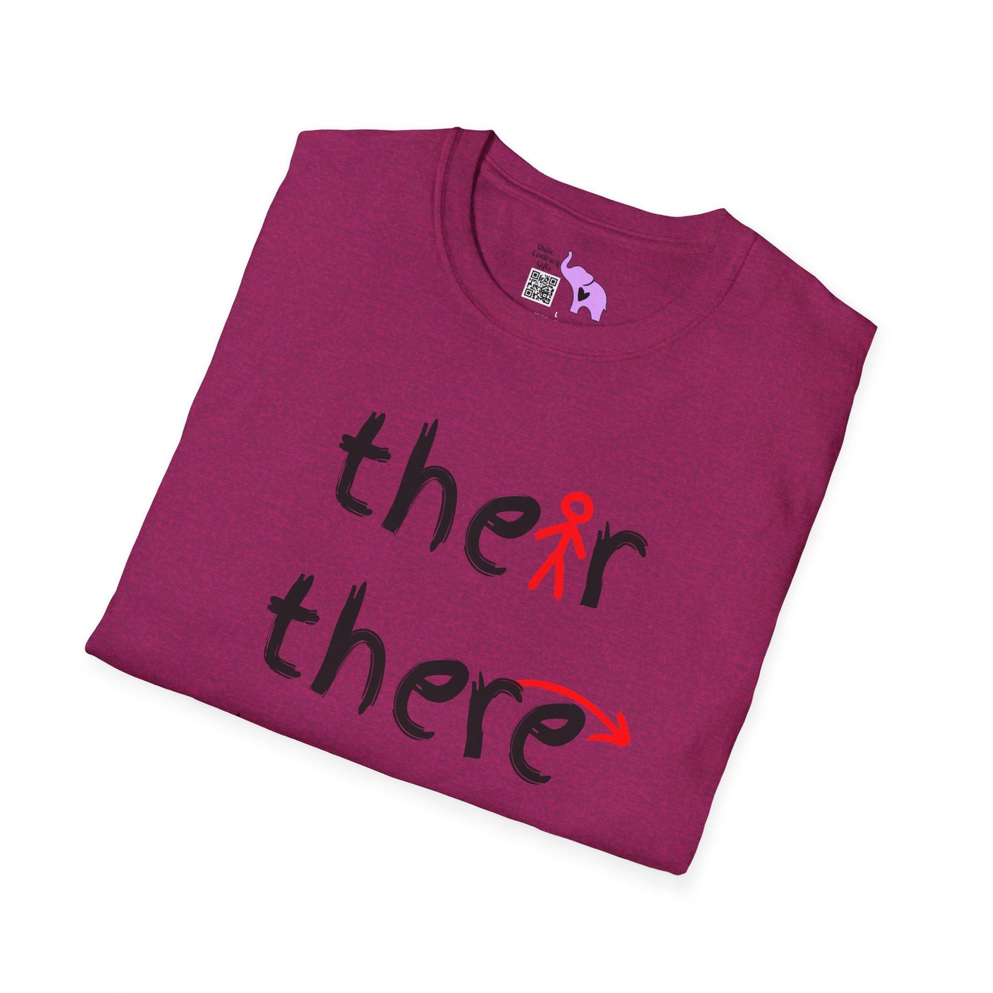 Their There They're Grammar Adult T-shirt