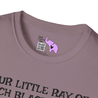 Your Little Ray of Pitch Black Has Arrived (Rainbow) Adult T-shirt