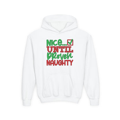 Nice Until Proven Naughty 2 Youth Hoodie
