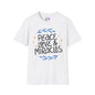 Hanukkah Peace Love & Miracles 2 Adult T-shirt