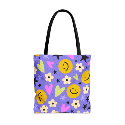 Happy Little Things Canvas Tote Bag