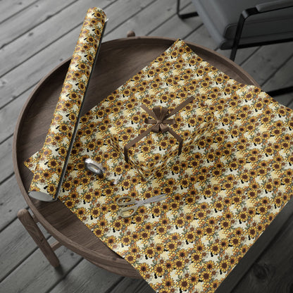 Honecombs & Sunflowers Wrapping Paper