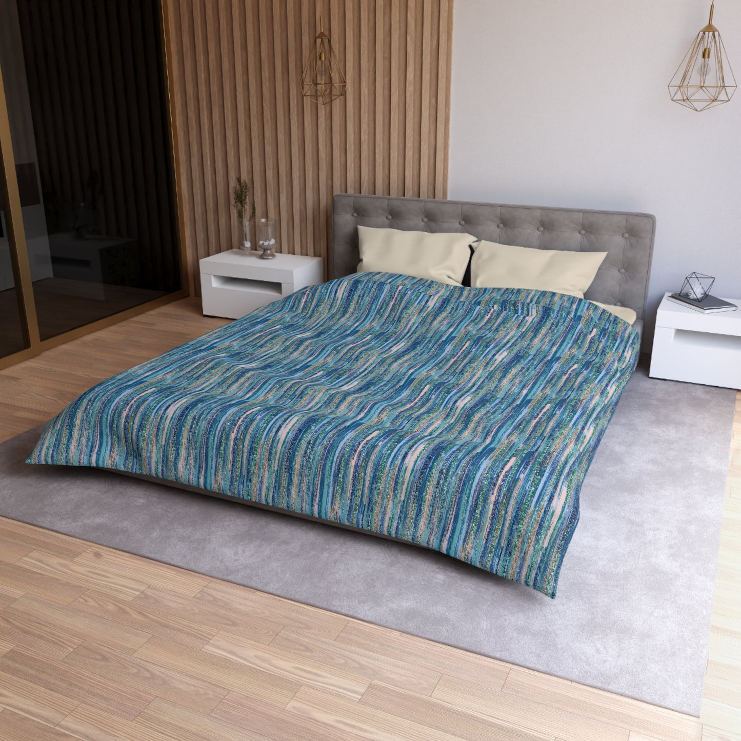 Ocean Drizzle Microfiber Duvet Cover