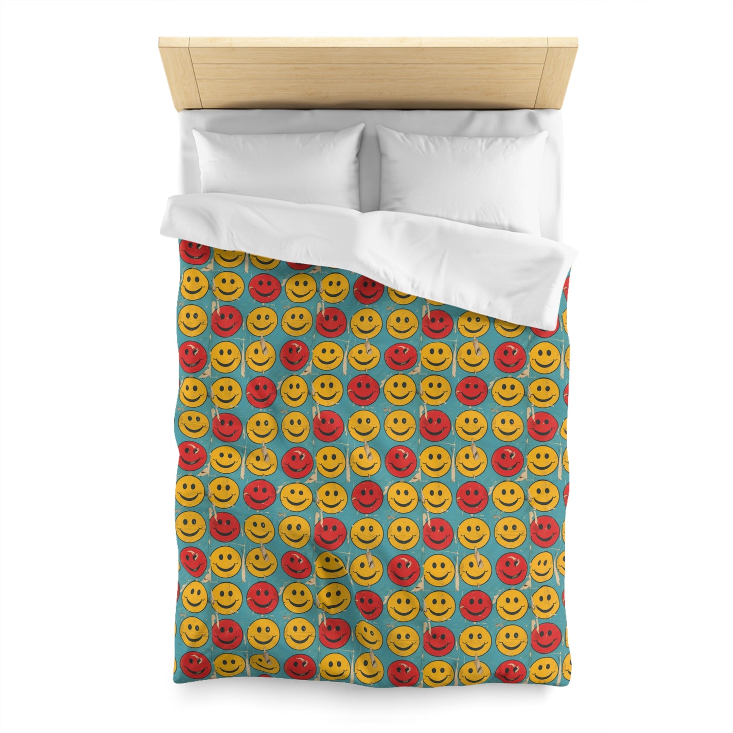 Retro Grins Microfiber Duvet Cover