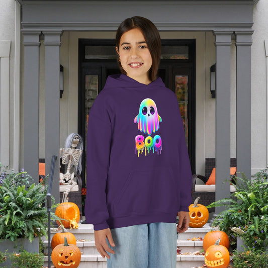 Neon Ghostly Boo Youth Heavy Blend Hoodie