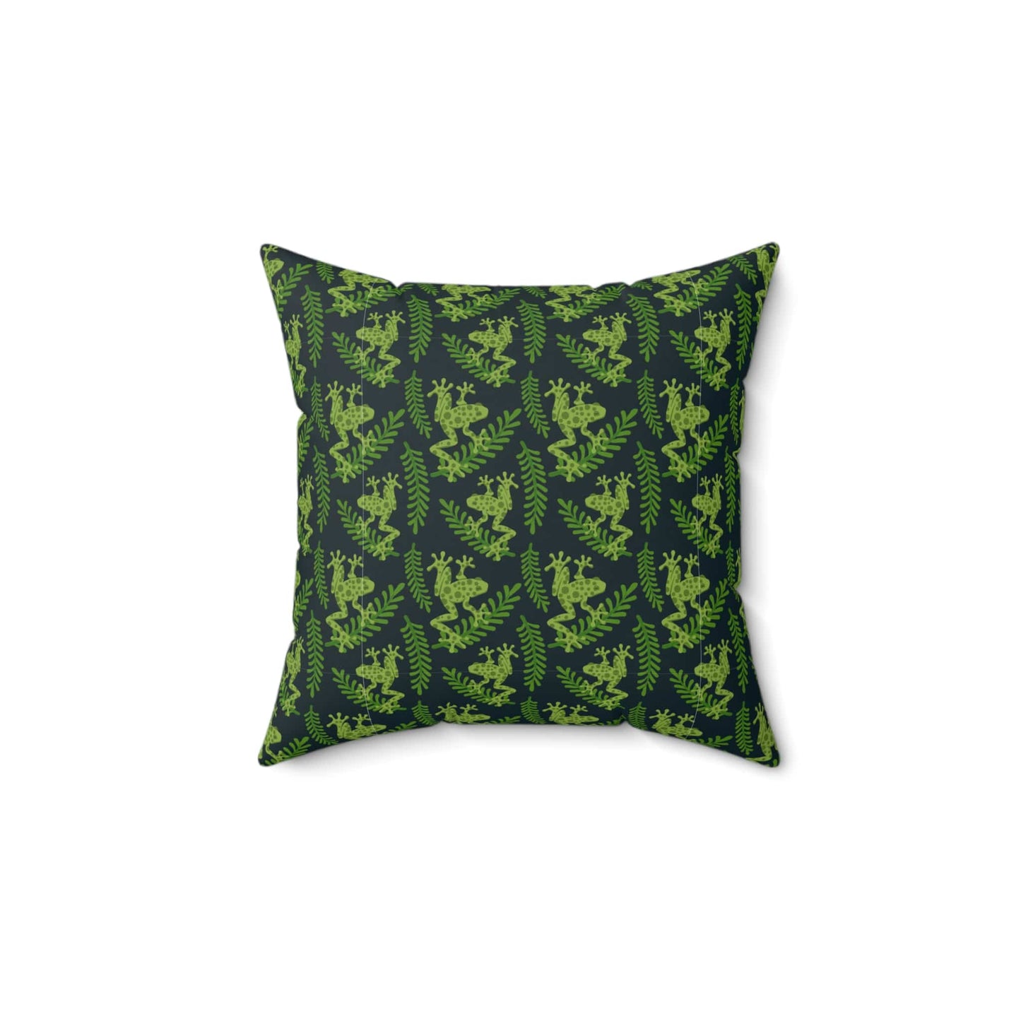 Emerald Canopy Frogs Throw Pillow