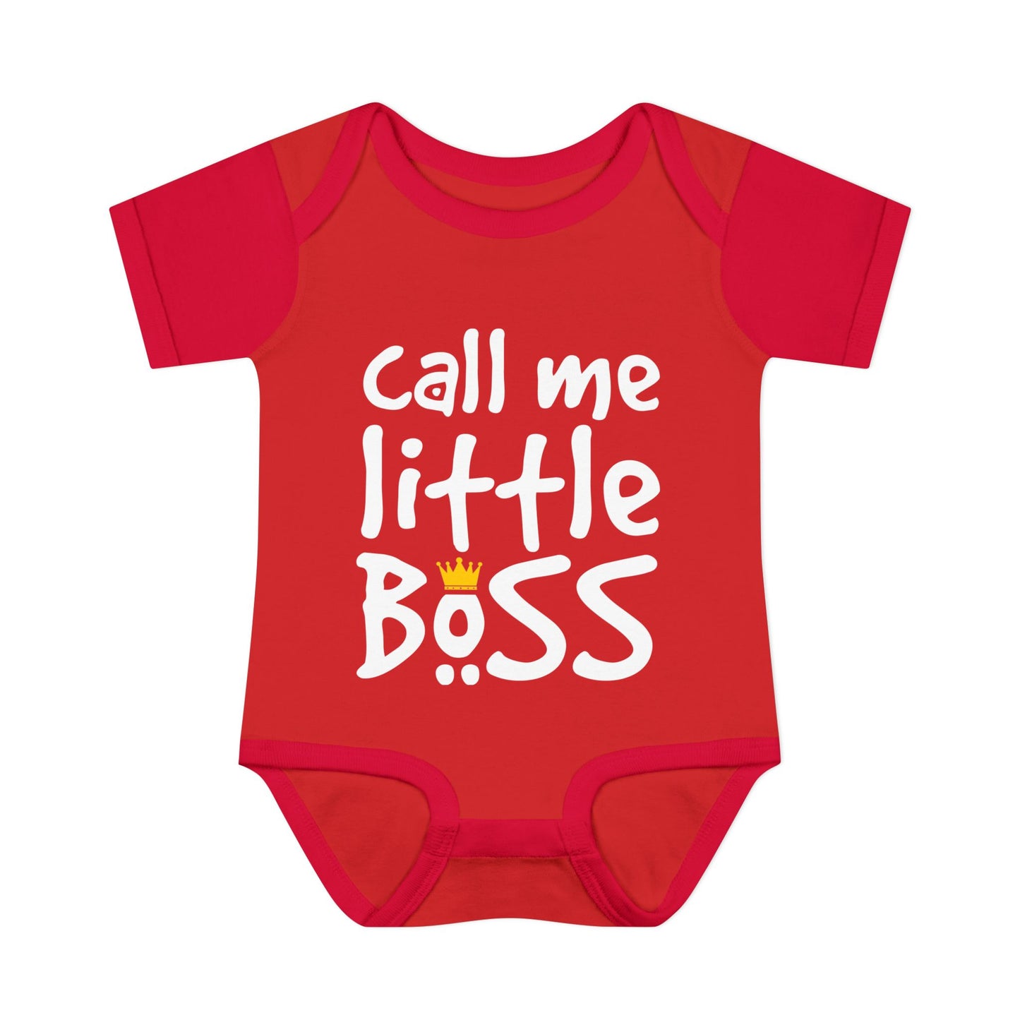 Call Me Little Boss (Crown) Infant Baby Rib Bodysuit
