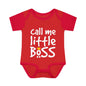 Call Me Little Boss (Crown) Infant Baby Rib Bodysuit