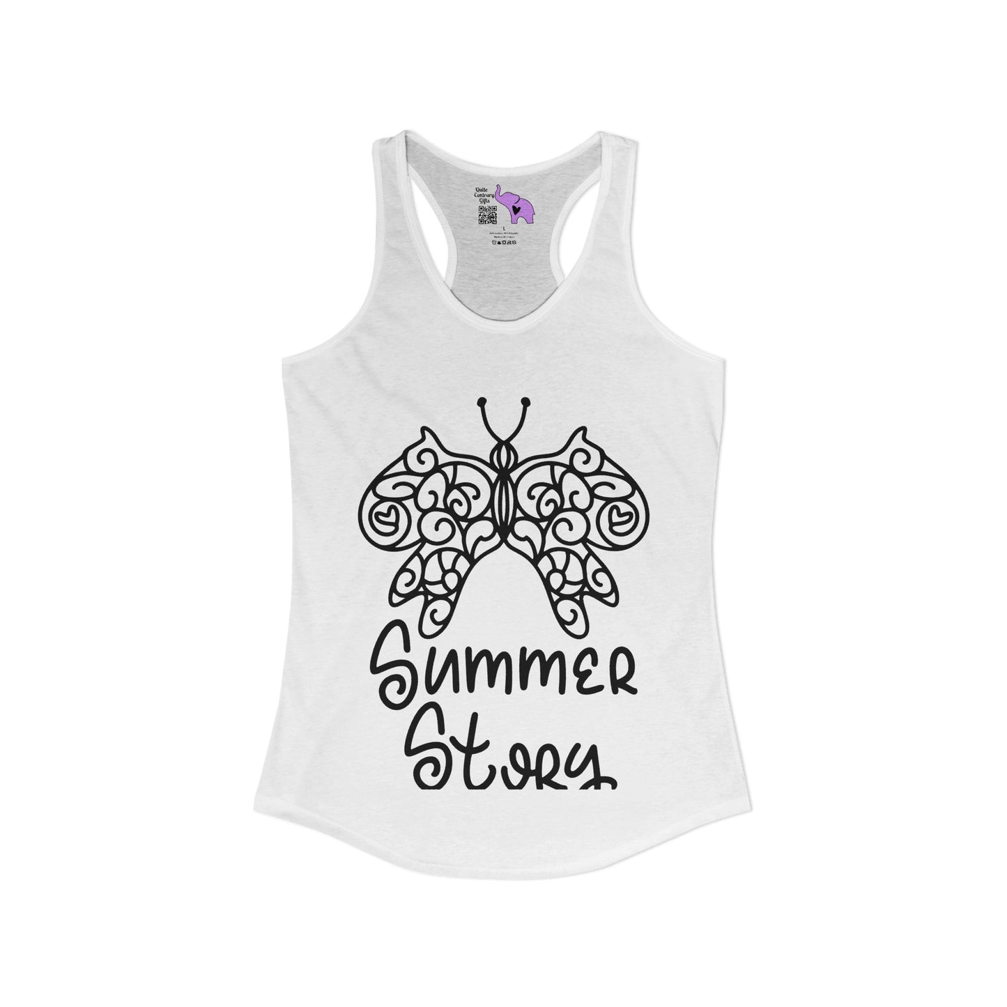 Summer Story (Butterfly) Women's Ideal Racerback Tank