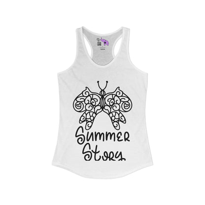 Summer Story (Butterfly) Women's Ideal Racerback Tank
