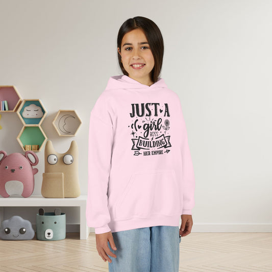 Just A Girl Boss Building Her Empire Youth Heavy Blend Hoodie