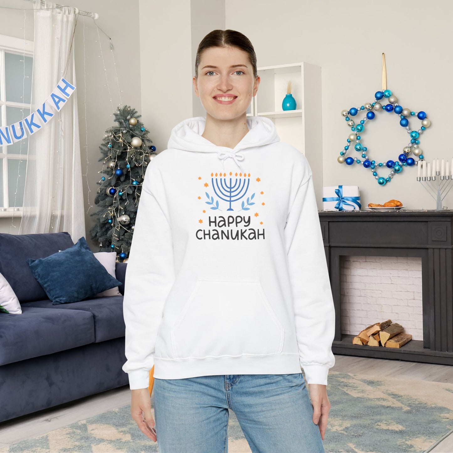 Happy Chanukah Heavy Blend™ Hooded Sweatshirt