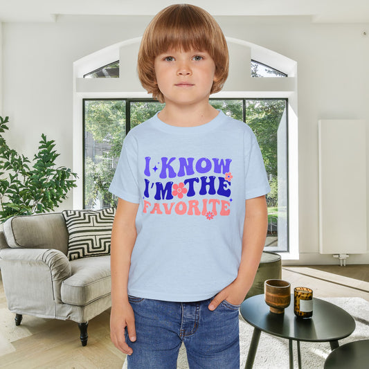 I Know I'm The Favorite Heavy Cotton™ Toddler T-shirt
