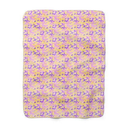 Peach Sorbet Camo Fleece Blanket
