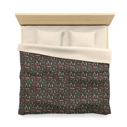 Holiday Brushstrokes Microfiber Duvet Cover