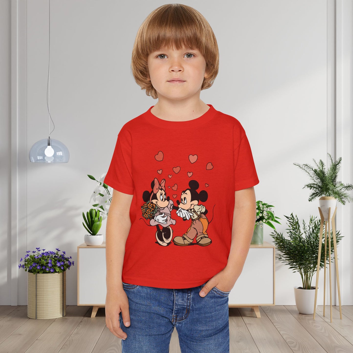 Valentine Mickey Loves Minnie Heavy Cotton™ Toddler T-shirt