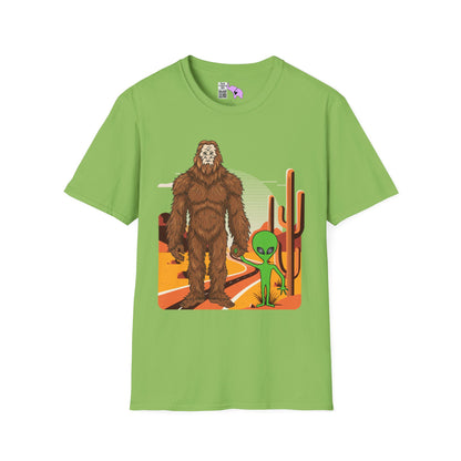 Bigfoot & Alien Adult T-shirt