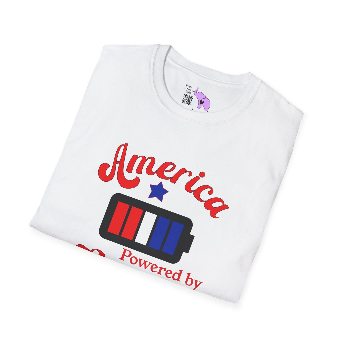 America Powered By Freedom Since 1776 Adult T-shirt