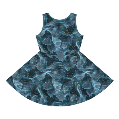 Midnight Sheer & Lace Girls' Sleeveless Sundress