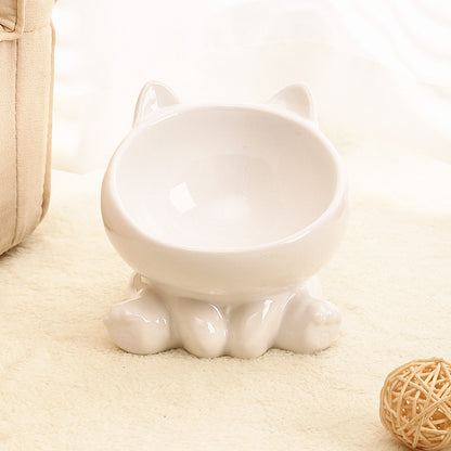 Raised Ceramic Cat Bowl