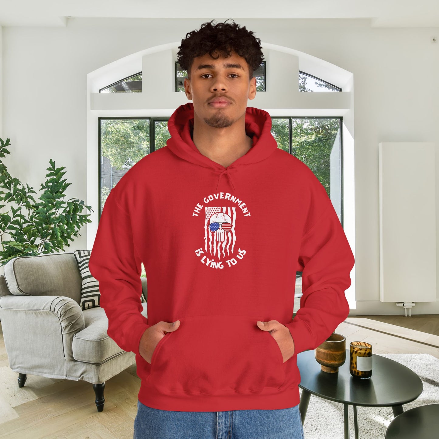 The Government is Lying To Us Skull Heavy Blend™ Hooded Sweatshirt