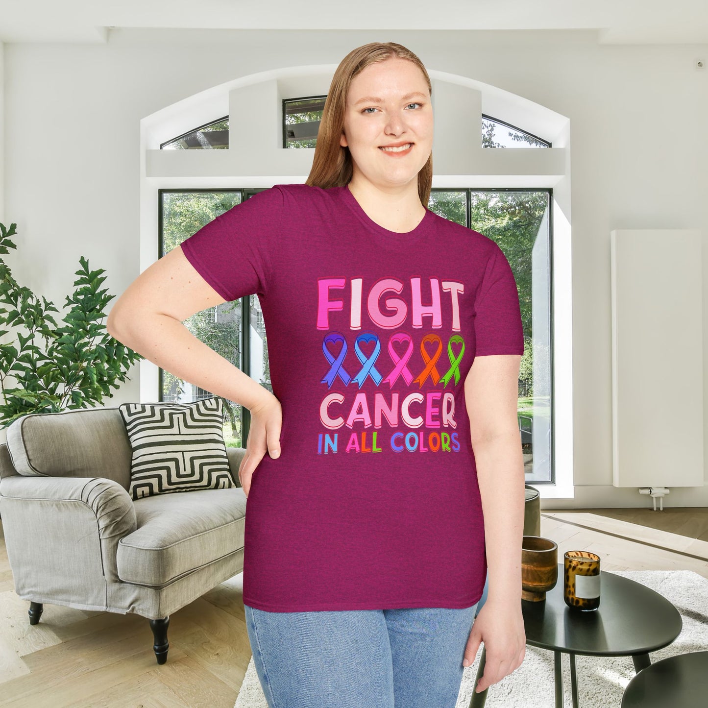 Fight Cancer in All Colors 6 Adult T-shirt