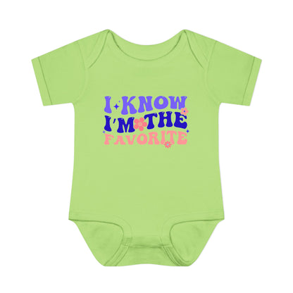 I Know I'm The Favorite Infant Baby Rib Bodysuit