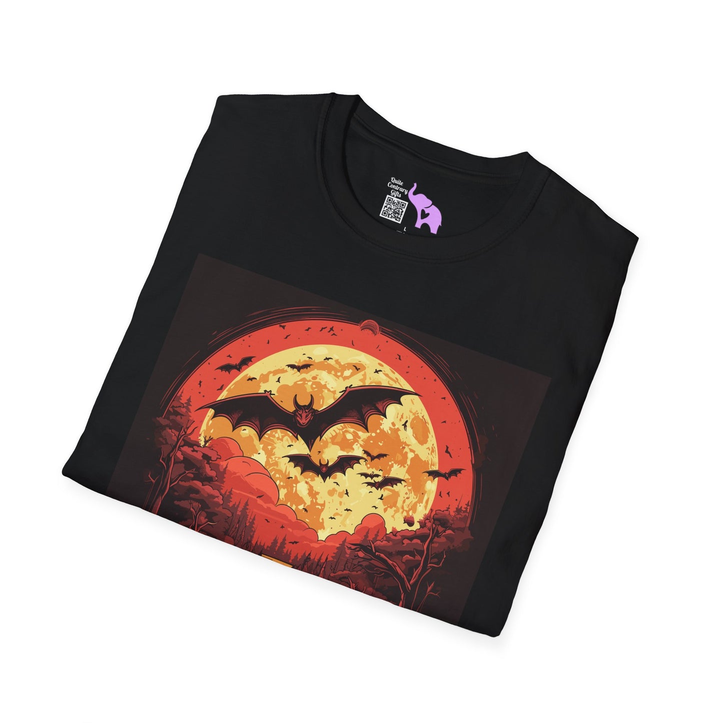 Creepy Bats Over Moon 2 T-shirt