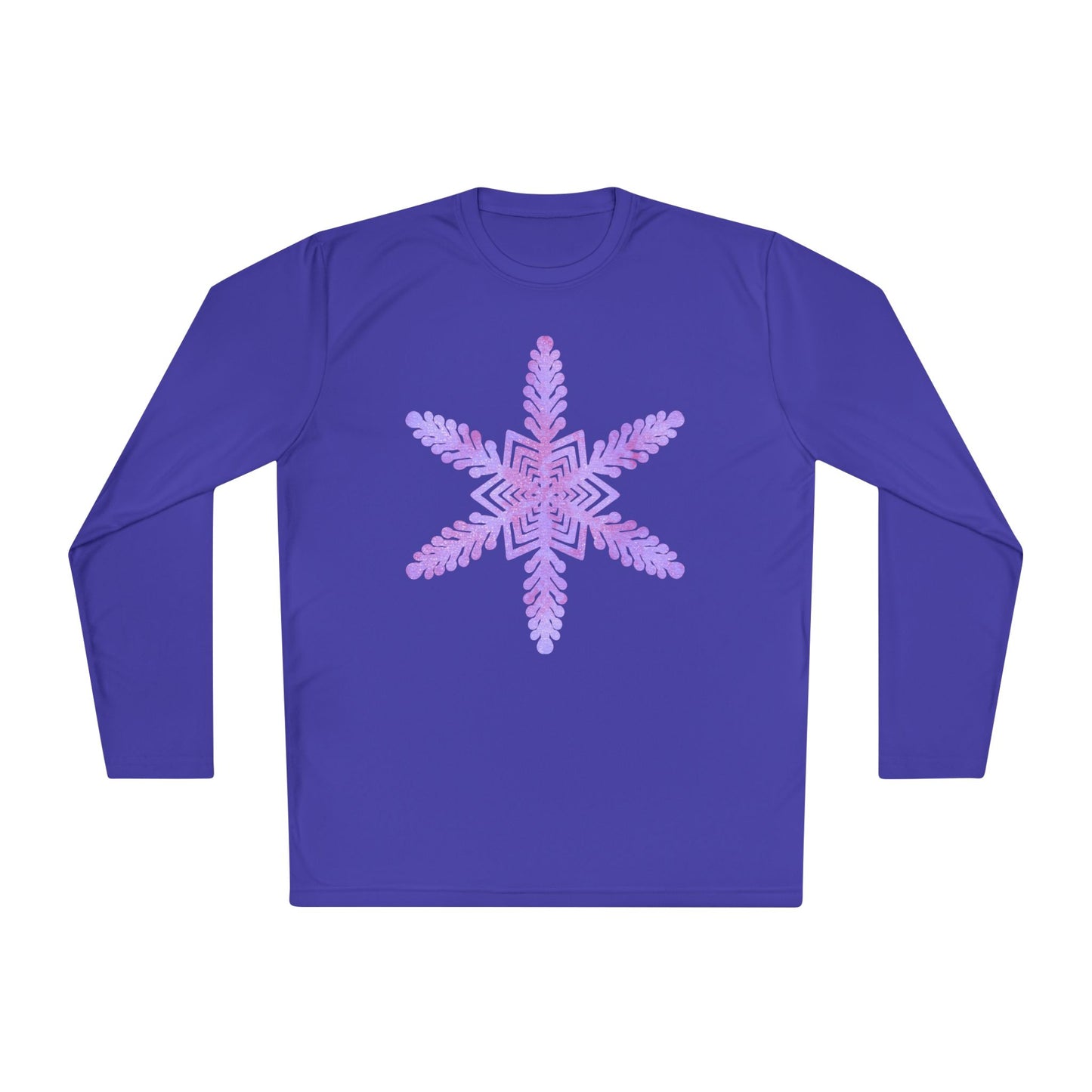 Large Snowflake 2 Adult Long Sleeve Tee