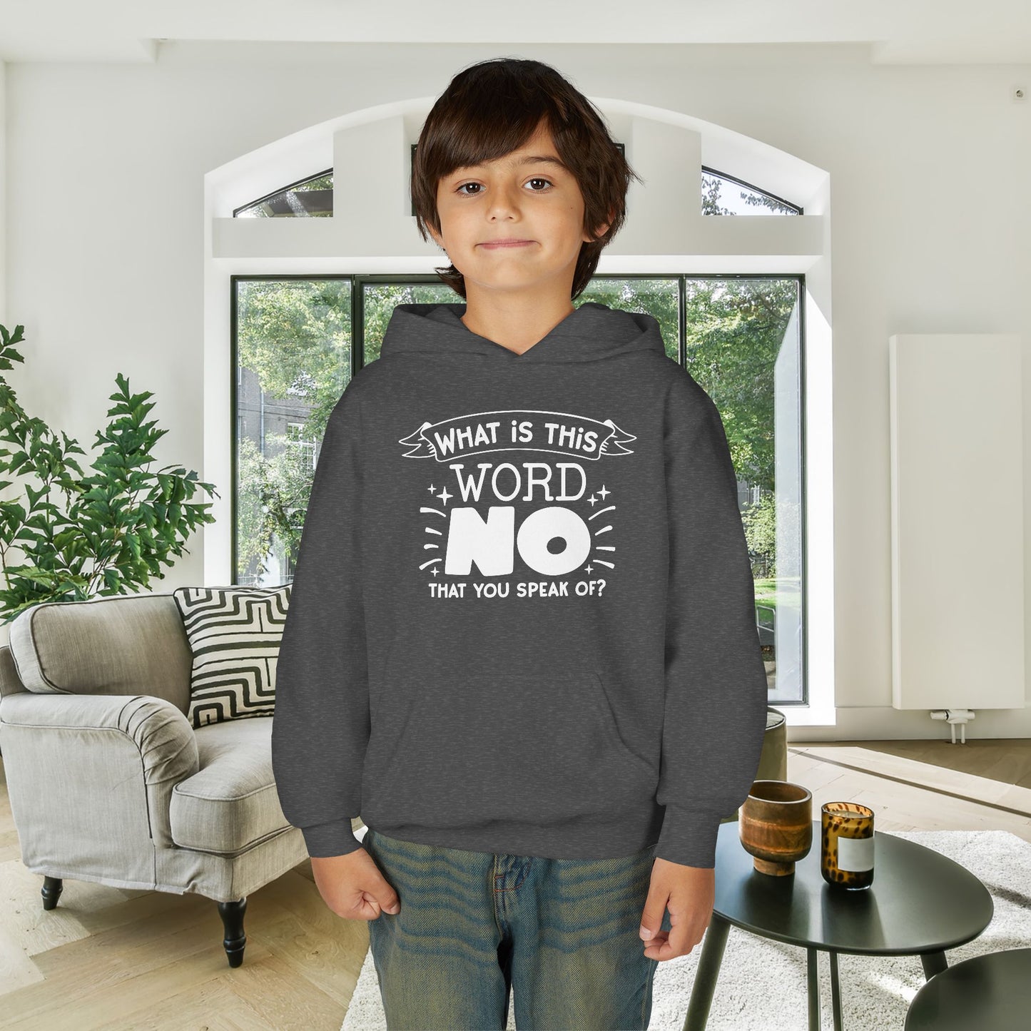 What Is This Word No That You Speak Of? Youth Heavy Blend Hoodie