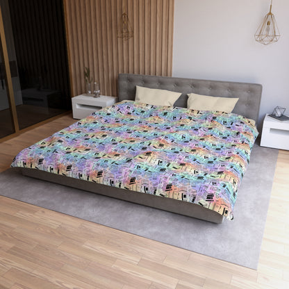 Colorful Chapters Microfiber Duvet Cover