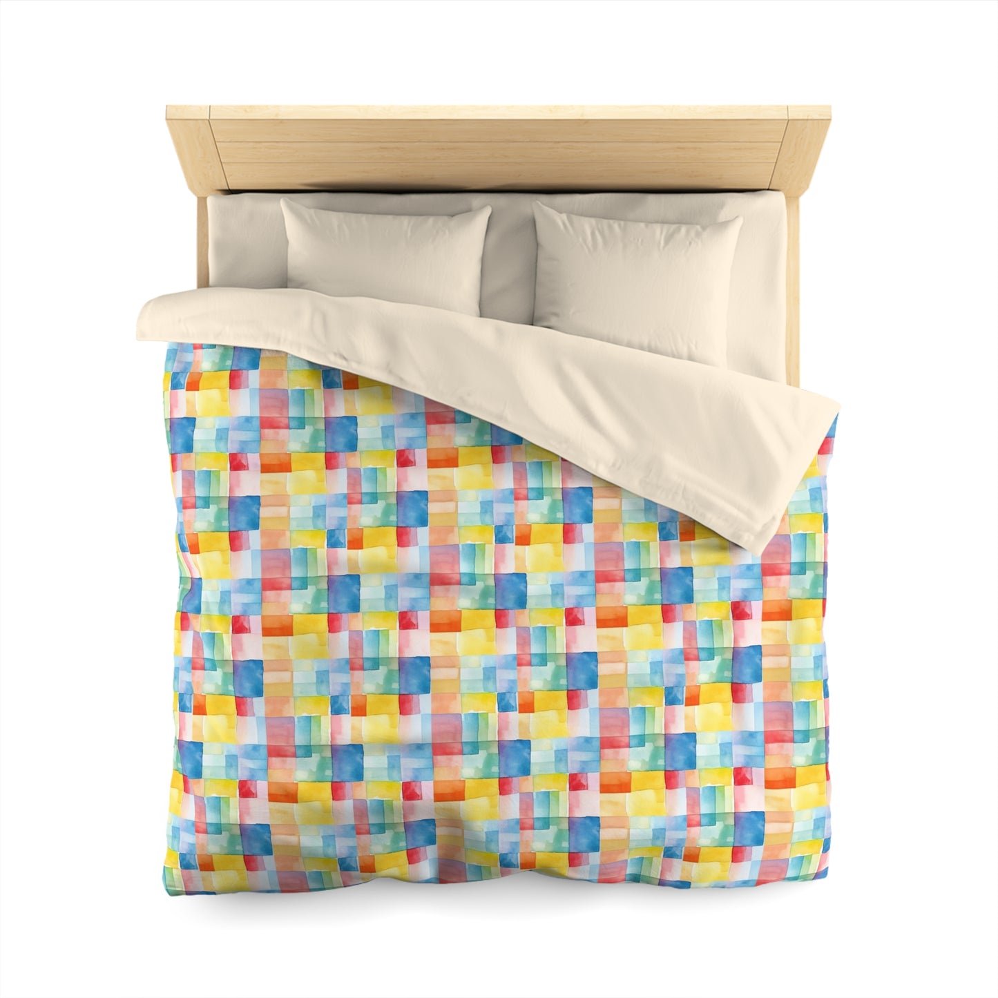 Mosaic Meadows Microfiber Duvet Cover