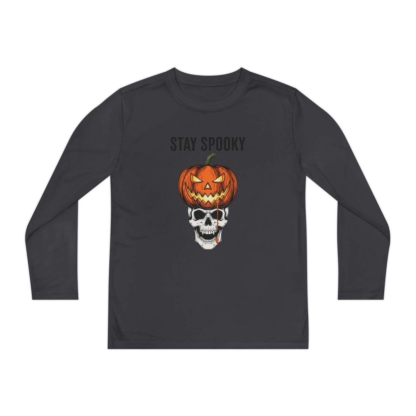 Stay Spooky (Pumpkin/Skull) Youth Long Sleeve Tee