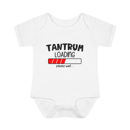 Tantrum Loading Please Wait Baby Rib Bodysuit