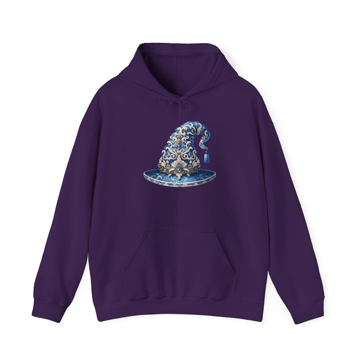 Blue & Silver Witch Hat Heavy Blend™ Hooded Sweatshirt