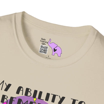 My Ability to Remember 80's Song Lyrics Far Exceeds my Ability to Remember... Adult T-shirt