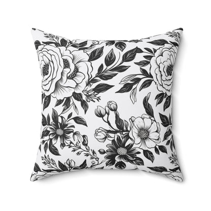 Whispering Blooms Throw Pillow