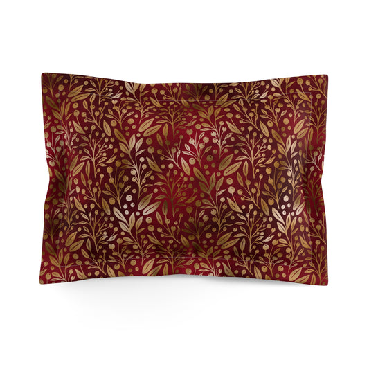 Royal Ember Blossoms Pillow Sham