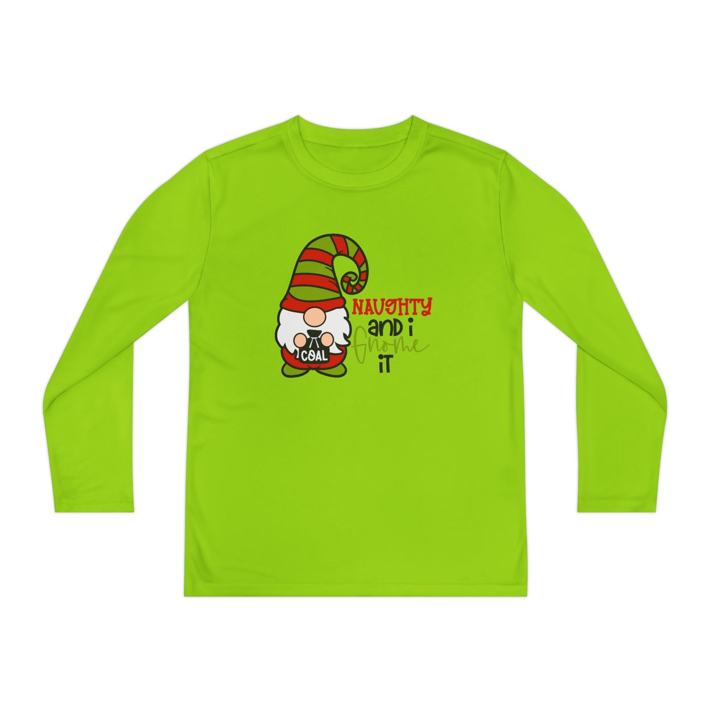 Naughty and I Gnome It Youth Long Sleeve Tee