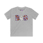 Cute Floral Boo w/Ghost Kids Softstyle Tee