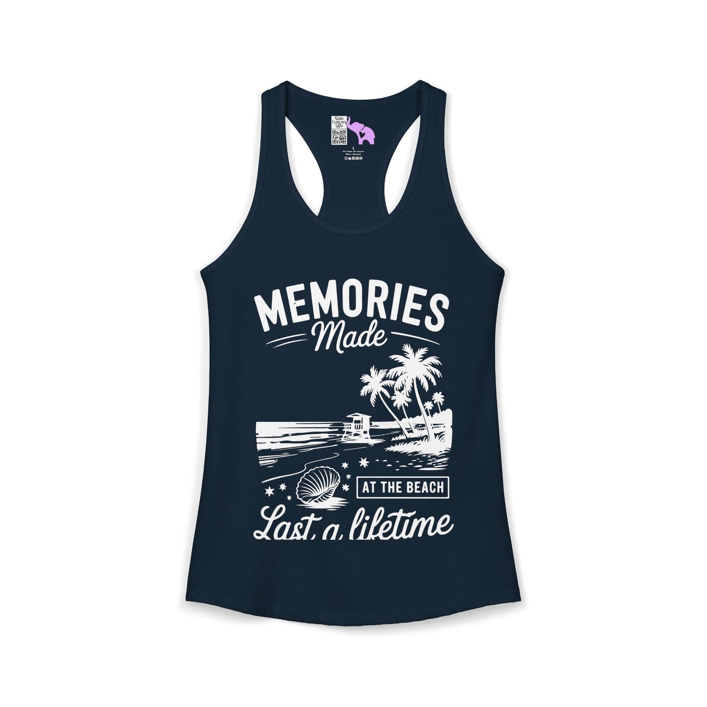 Memories Made at the Beach Last A Lifetime Women's Ideal Racerback Tank