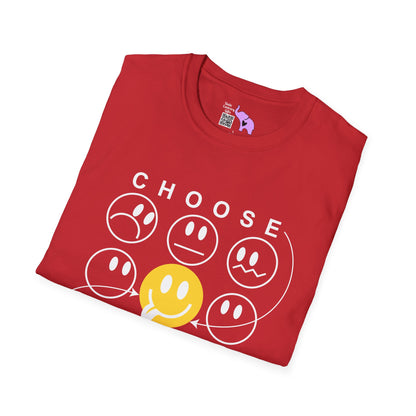 Choose Happy Smiley Faces Adult T-shirt