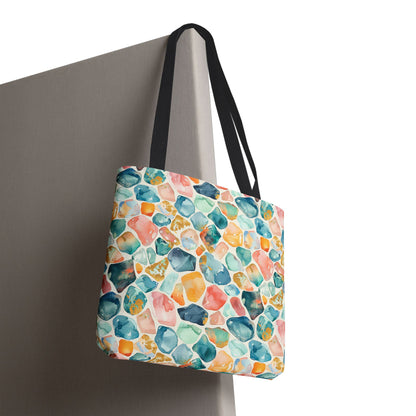 Ocean Pebble Drift Canvas Tote Bag