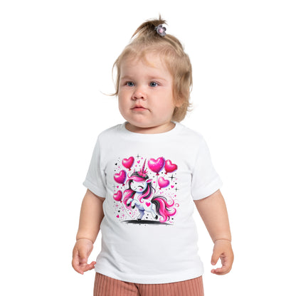 Pink & Black Unicorn Infant T-Shirt