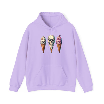 Ice Cream Cone Skull Heavy Blend™ Hooded Sweatshirt