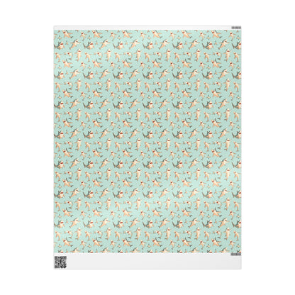 Aquamarine Sharks Wrapping Paper