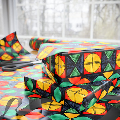 Candlelight Burst Kwanzaa Wrapping Paper